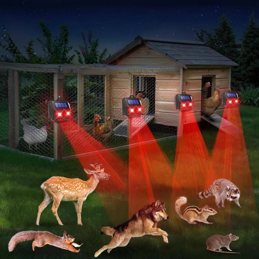 Animal Repellent with Solar Power and Ultrasonic Technology