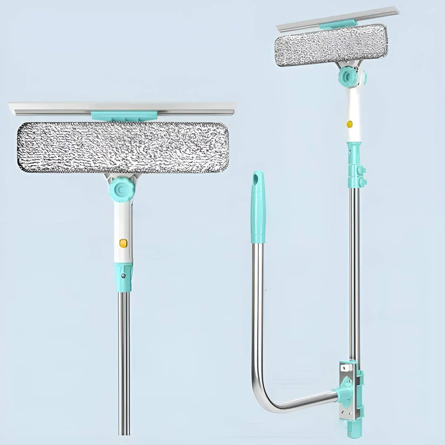 Window Cleaning Brush with Long Handle and Soft Bristles