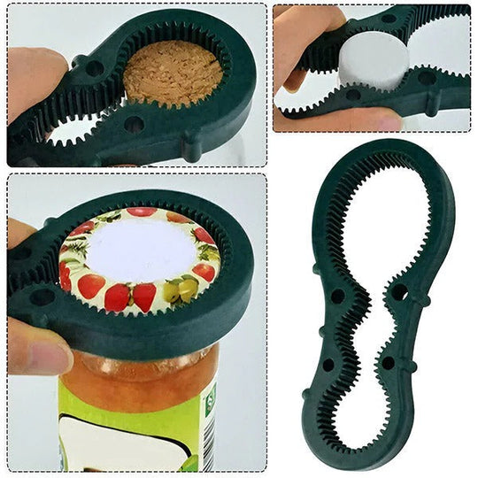 Electric Can Opener with Hands-Free Operation and Bottle Opener