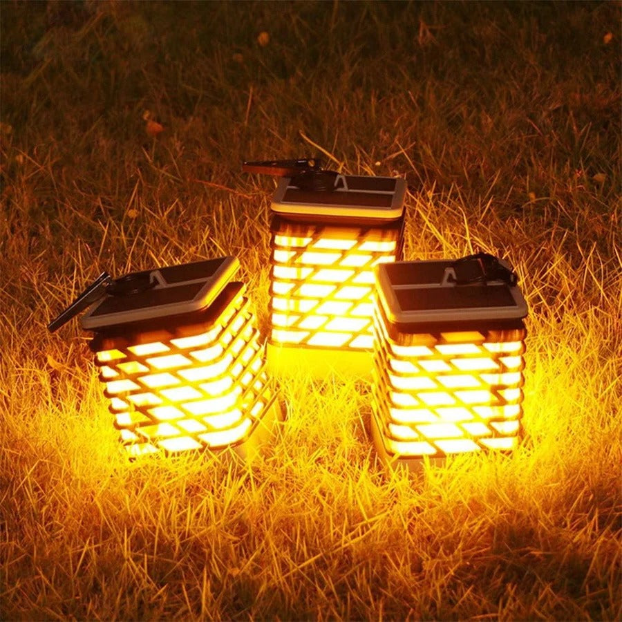 Garden Lantern with Solar Power and LED Light