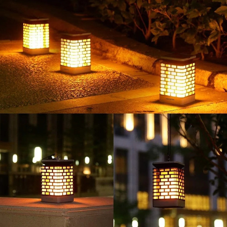 Garden Lantern with Solar Power and LED Light