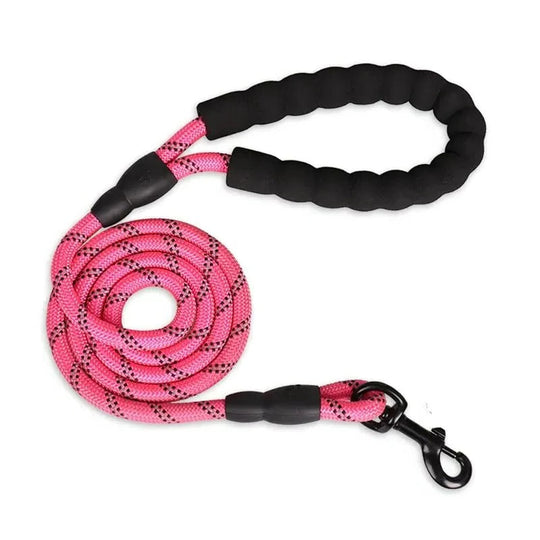 Dog Leash with Reflective Material and Padded Handle