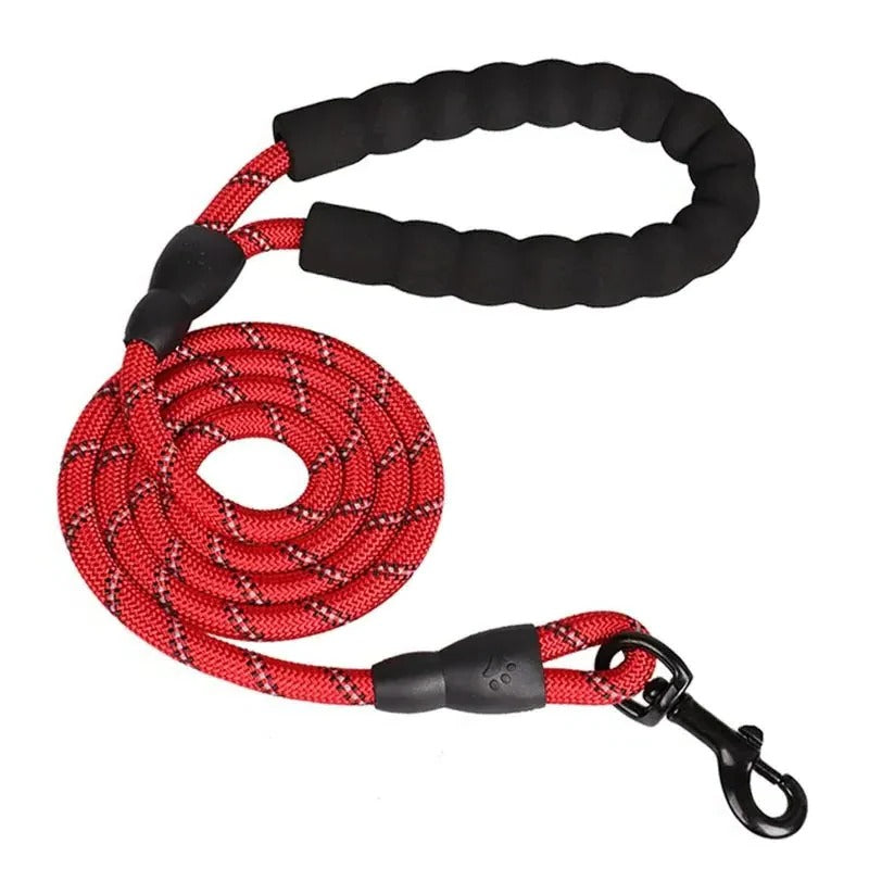 Dog Leash with Reflective Material and Padded Handle