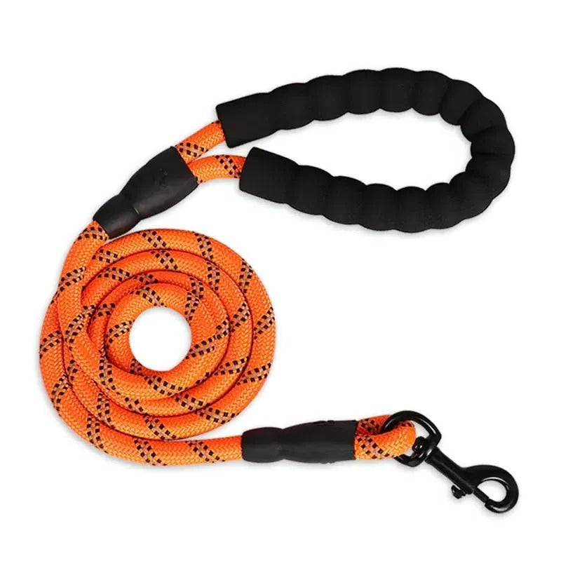 Dog Leash with Reflective Material and Padded Handle
