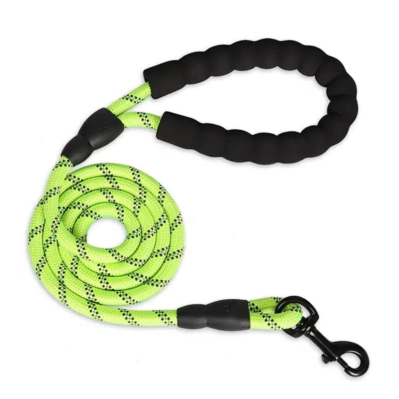 Dog Leash with Reflective Material and Padded Handle