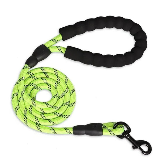 Dog Leash with Reflective Material and Padded Handle