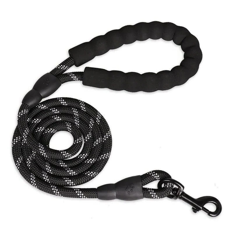 Dog Leash with Reflective Material and Padded Handle