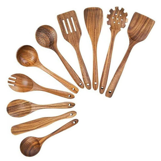Kitchen Set with Natural Teak Wood and Durable Design