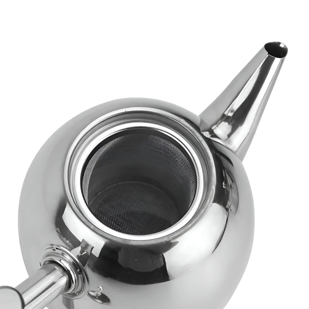 Teapot with Elegant Stainless Steel Design and Durable Construction