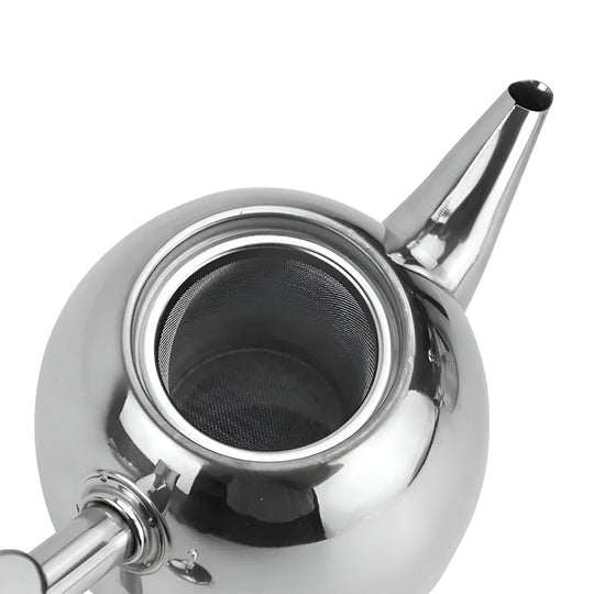 Teapot with Elegant Stainless Steel Design and Durable Construction