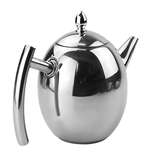 Teapot with Elegant Stainless Steel Design and Durable Construction