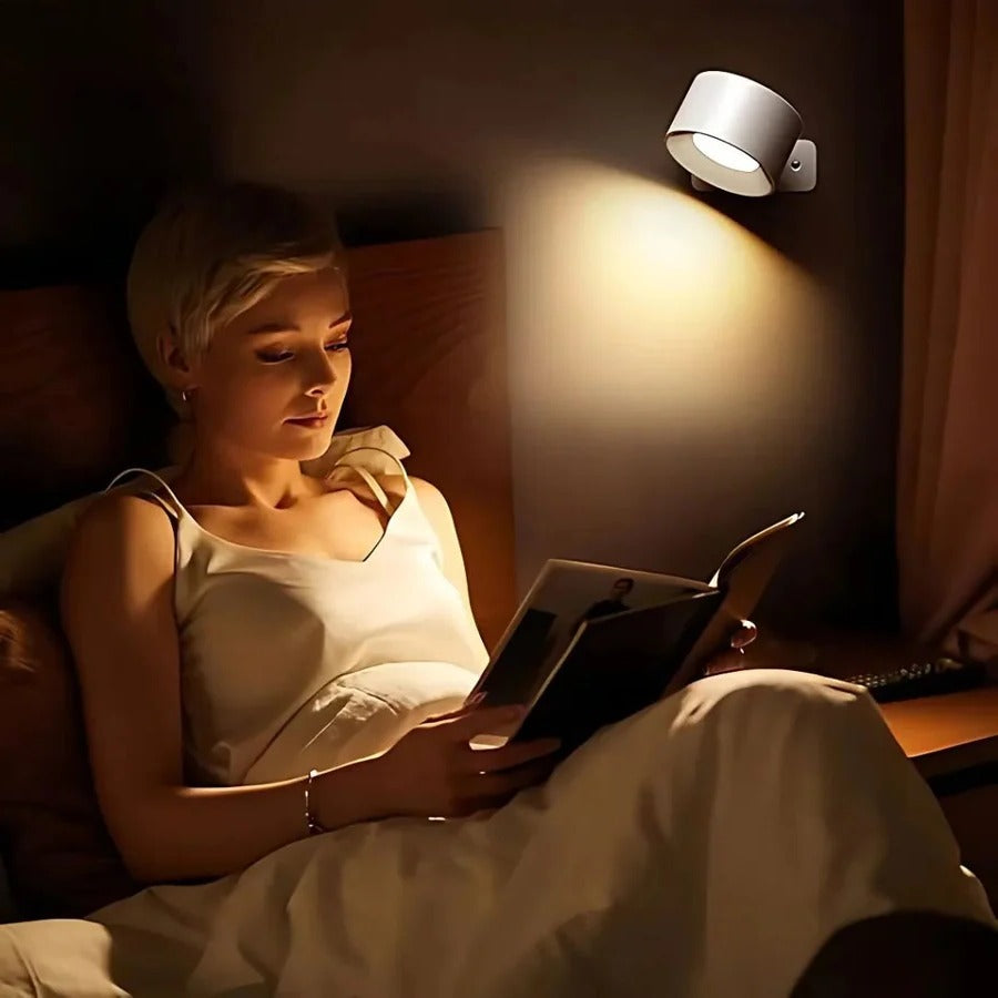 Wall Light with Rechargeable Battery and 360° Rotation