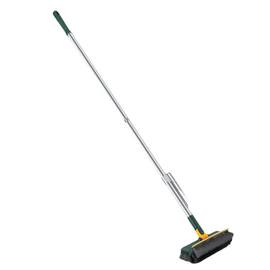 Floor Scrub Brush with Long Handle and Stiff Bristles
