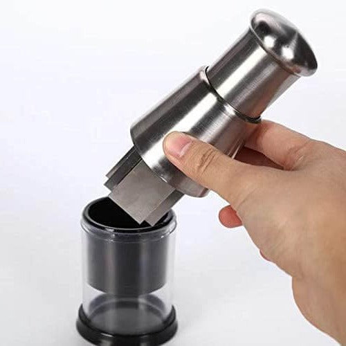 Food Chopper with Manual Operation and Stainless Steel Design