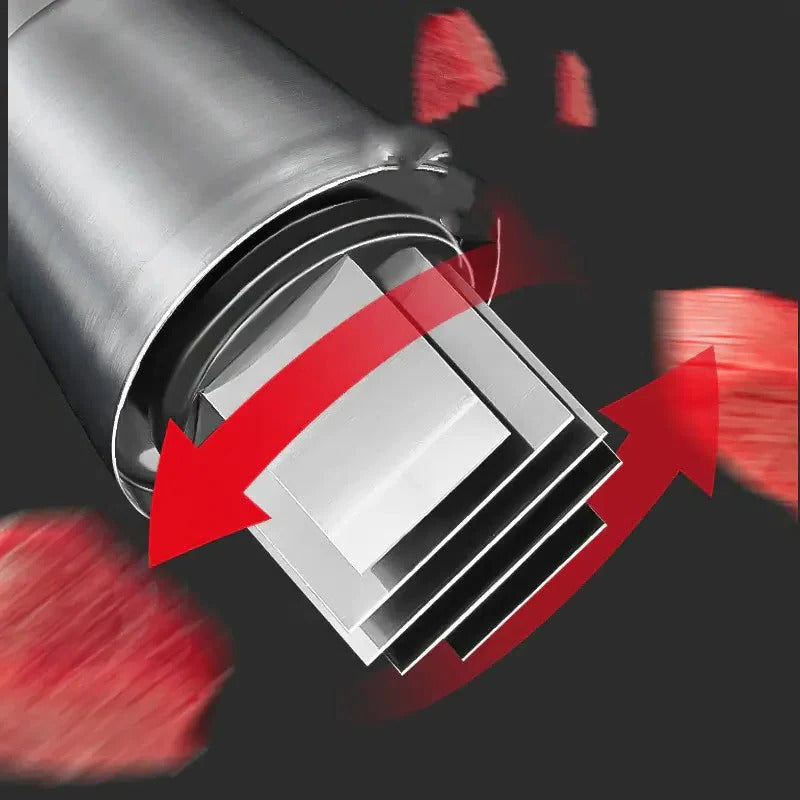 Food Chopper with Manual Operation and Stainless Steel Design