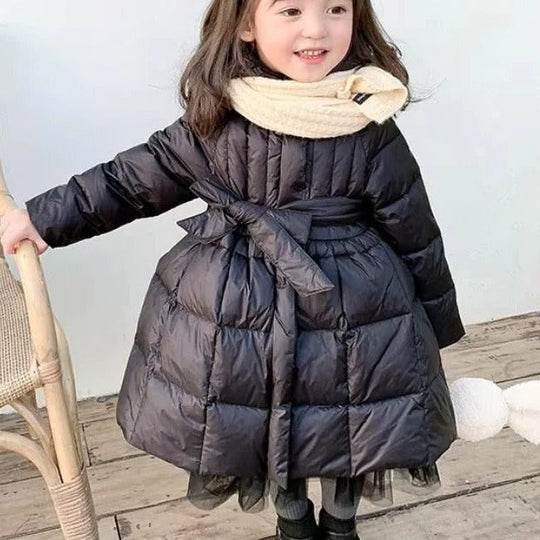 Toddler Girls Coat with Hood and Belt