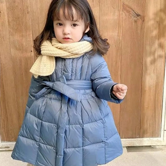 Toddler Girls Coat with Hood and Belt