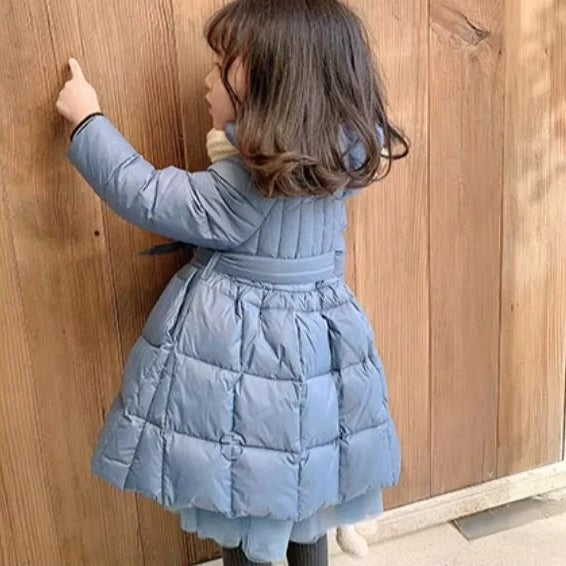 Toddler Girls Coat with Hood and Belt