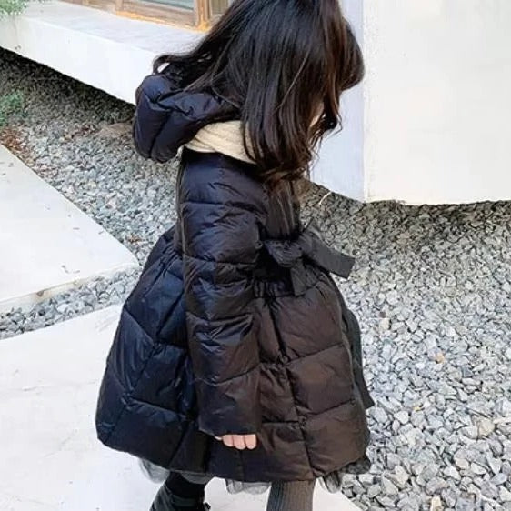 Toddler Girls Coat with Hood and Belt
