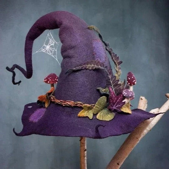 Witch Hats with Classic Felt Design and Halloween Theme