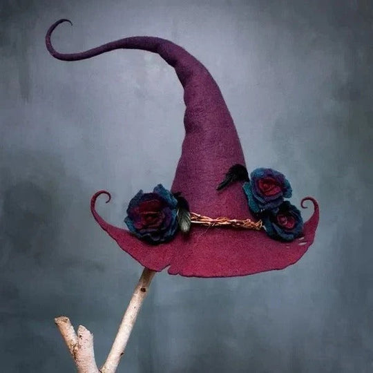 Witch Hats with Classic Felt Design and Halloween Theme