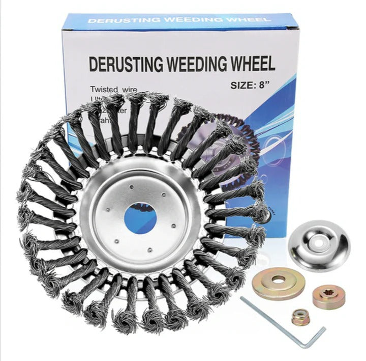 Lawn Trimmer Attachment with Steel Wire Brush