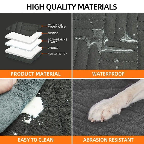 Dog Car Seat Cover with Waterproof Material and Non-Slip Base