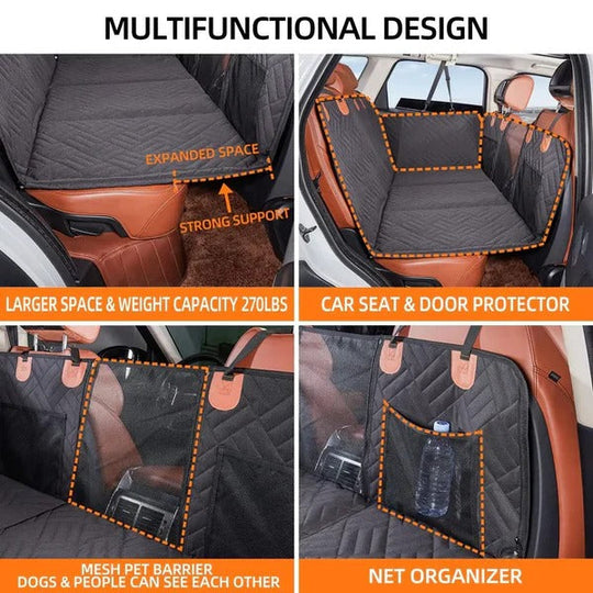 Dog Car Seat Cover with Waterproof Material and Non-Slip Base