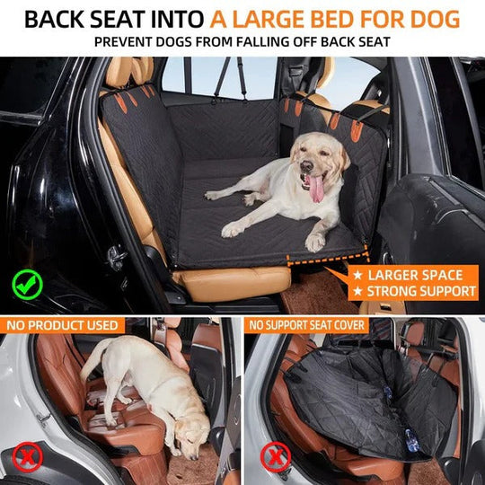 Dog Car Seat Cover with Waterproof Material and Non-Slip Base