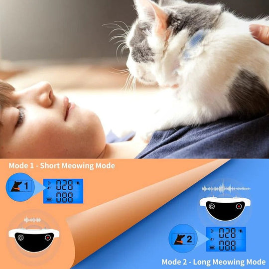 Cat Training Collar with Adjustable Sound and Vibration