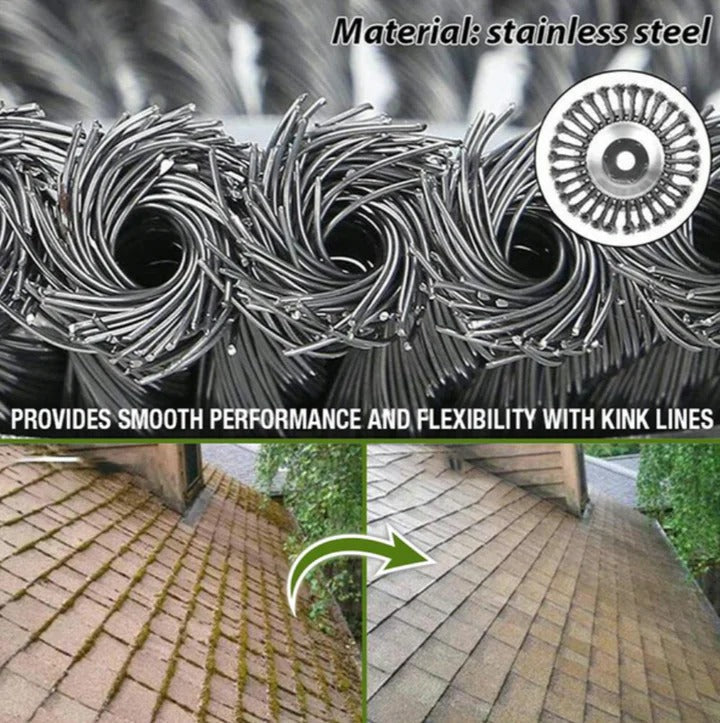 Weed Brush with Heavy Duty Carbon Steel and Durable Bristles