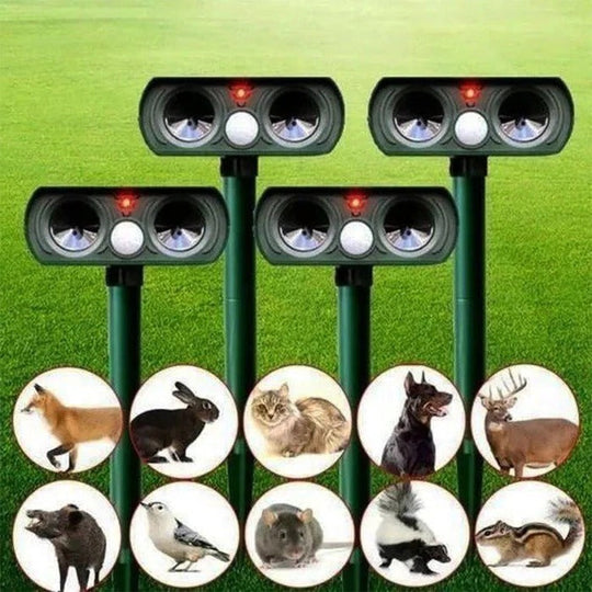 Animal Repeller with Infrared Motion Sensor and Solar Power