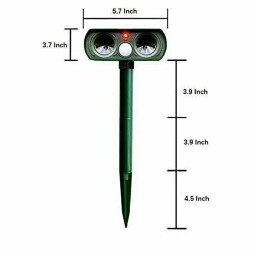 Animal Repeller with Infrared Motion Sensor and Solar Power