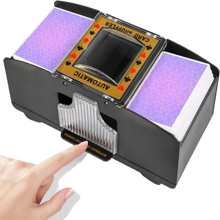 Card Shuffler with Electric Automatic Operation and Fast Shuffle