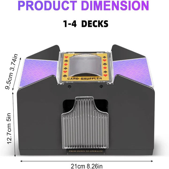 Card Shuffler with Electric Automatic Operation and Fast Shuffle
