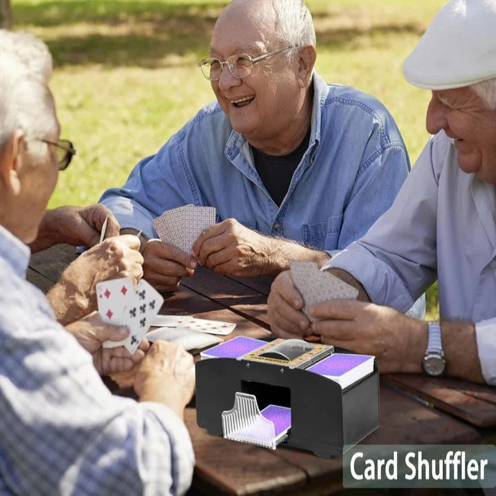 Card Shuffler with Electric Automatic Operation and Fast Shuffle