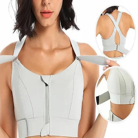High Impact Sports Bra with Adjustable Straps and Supportive Design