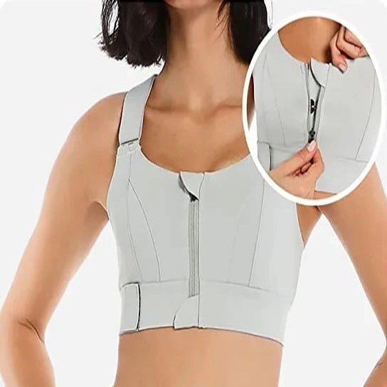High Impact Sports Bra with Adjustable Straps and Supportive Design