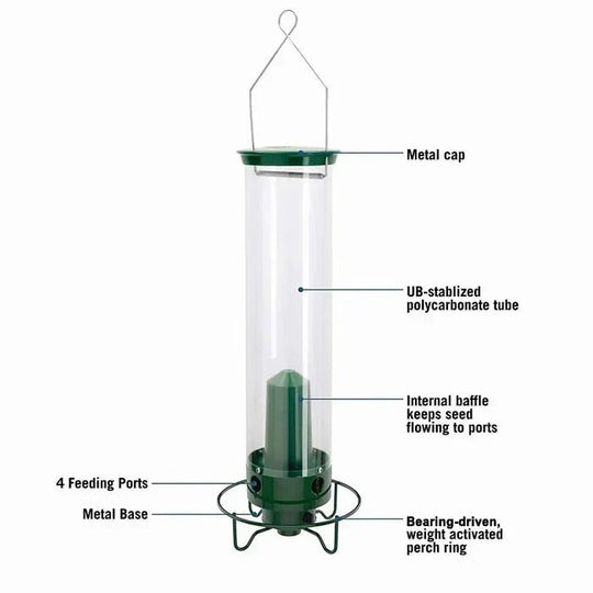 Bird Feeder with Weather Resistance and Squirrel Proof Design