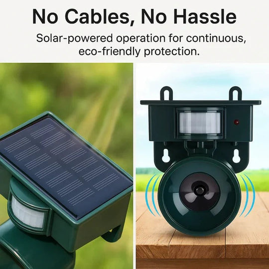 Bird Repellent Device with Automatic Motion Sensor and Yard Protection