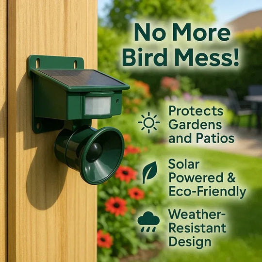 Bird Repellent Device with Automatic Motion Sensor and Yard Protection