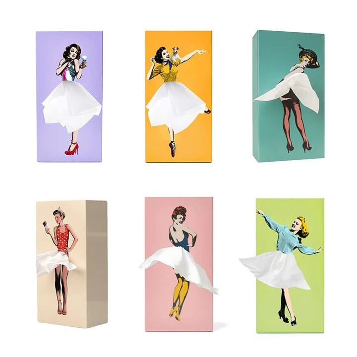 Tissue Holder with Creative Design and Flying Skirt
