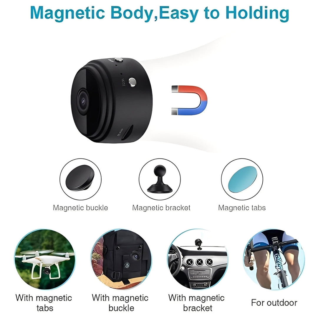 WiFi Camera with 1080p HD Recording and Magnetic Mount