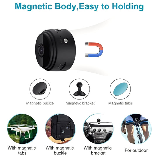 WiFi Camera with 1080p HD Recording and Magnetic Mount