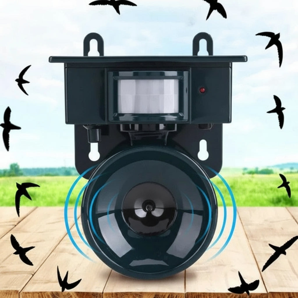 Bird Deterrent Device with Solar Power and Motion Activation