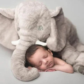 Cuddle Pillow with Soft Fabric and Elephant Design