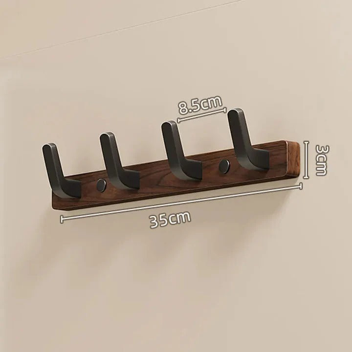 Coat Organizer with Wall-Mounted Design and Wood-Metal Finish