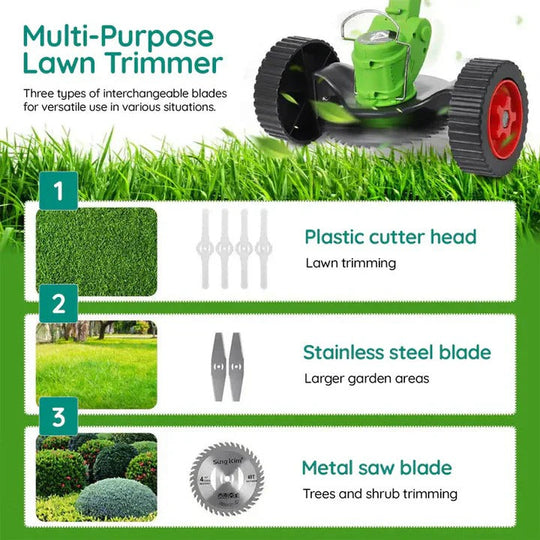 Lawn Care Tool with Cordless Trimmer and Edger