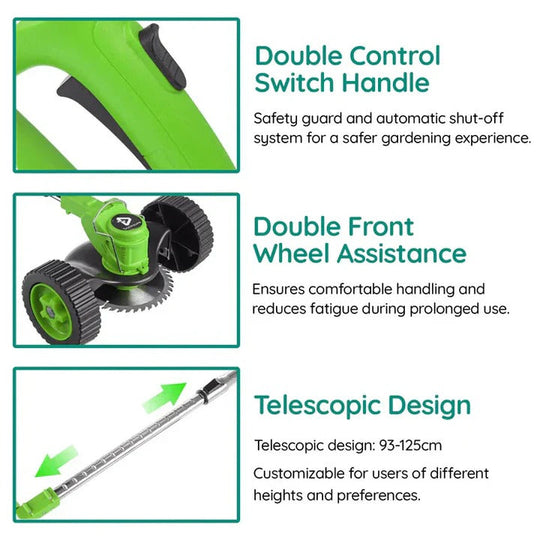 Lawn Care Tool with Cordless Trimmer and Edger
