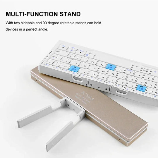 Wireless Keyboard with Slim Design and Magnetic Stand